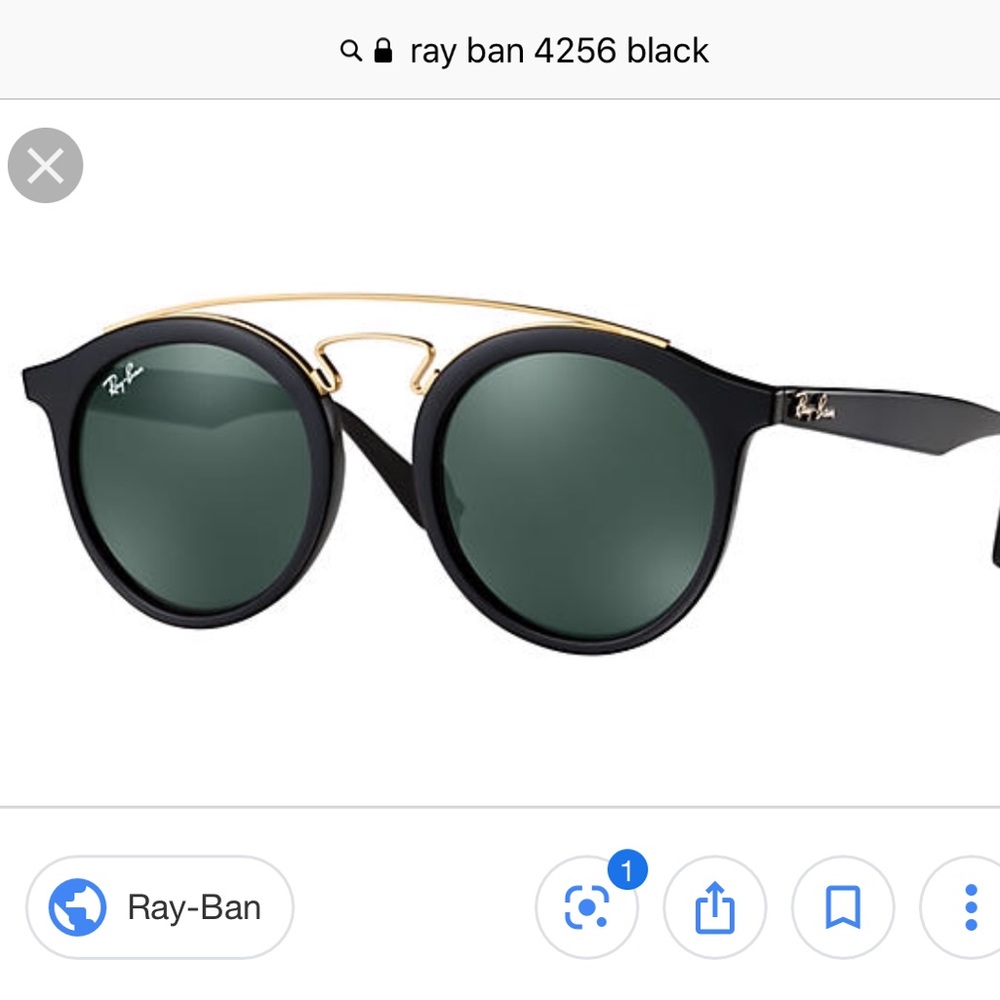 Ray Ban 4256 Black & Gold Sunglasses